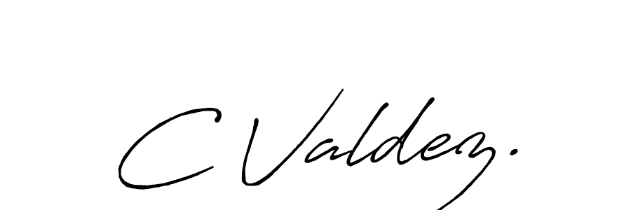 Create a beautiful signature design for name C Valdez.. With this signature (Antro_Vectra_Bolder) fonts, you can make a handwritten signature for free. C Valdez. signature style 7 images and pictures png