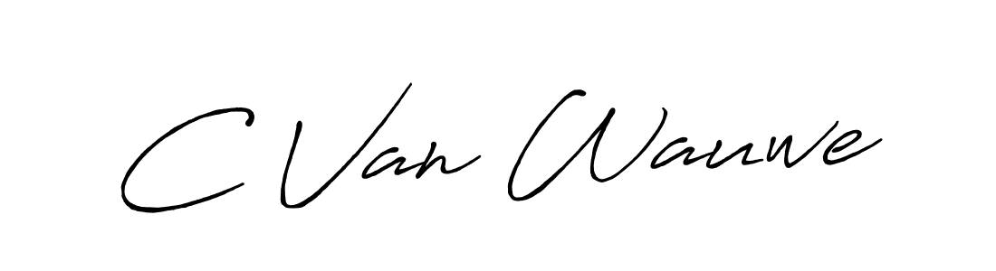 if you are searching for the best signature style for your name C Van Wauwe. so please give up your signature search. here we have designed multiple signature styles  using Antro_Vectra_Bolder. C Van Wauwe signature style 7 images and pictures png