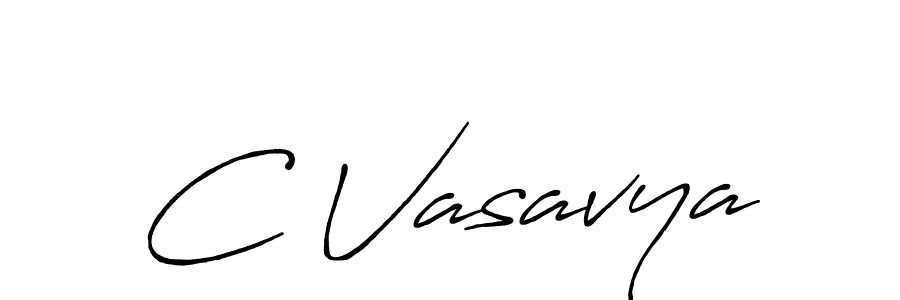 How to make C Vasavya signature? Antro_Vectra_Bolder is a professional autograph style. Create handwritten signature for C Vasavya name. C Vasavya signature style 7 images and pictures png