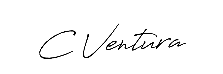 How to make C Ventura name signature. Use Antro_Vectra_Bolder style for creating short signs online. This is the latest handwritten sign. C Ventura signature style 7 images and pictures png