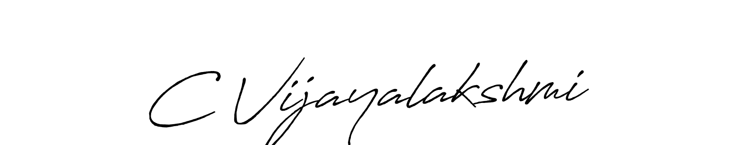 How to make C Vijayalakshmi name signature. Use Antro_Vectra_Bolder style for creating short signs online. This is the latest handwritten sign. C Vijayalakshmi signature style 7 images and pictures png