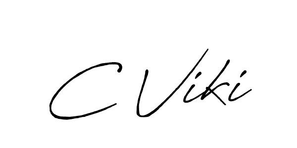 Create a beautiful signature design for name C Viki. With this signature (Antro_Vectra_Bolder) fonts, you can make a handwritten signature for free. C Viki signature style 7 images and pictures png