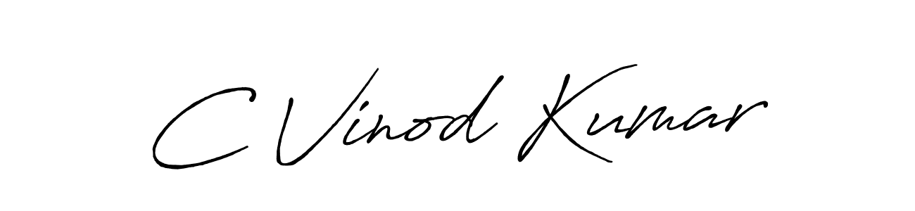 Design your own signature with our free online signature maker. With this signature software, you can create a handwritten (Antro_Vectra_Bolder) signature for name C Vinod Kumar. C Vinod Kumar signature style 7 images and pictures png