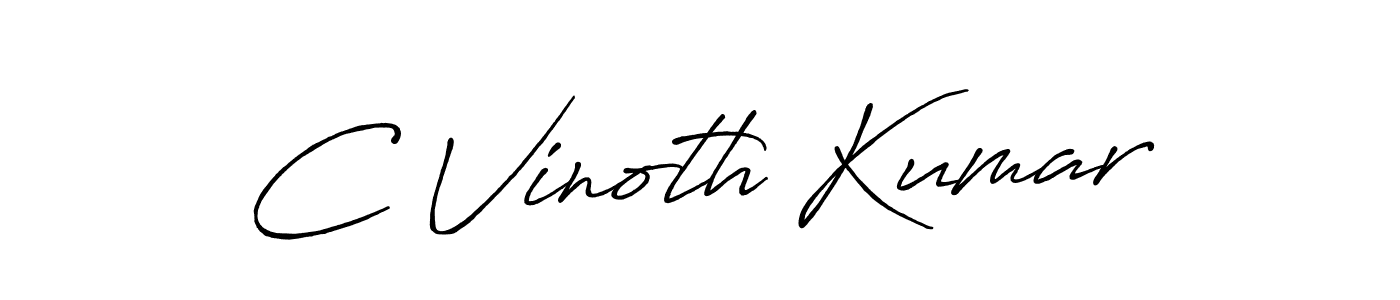 Also we have C Vinoth Kumar name is the best signature style. Create professional handwritten signature collection using Antro_Vectra_Bolder autograph style. C Vinoth Kumar signature style 7 images and pictures png