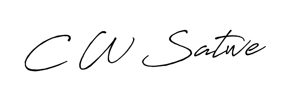 Design your own signature with our free online signature maker. With this signature software, you can create a handwritten (Antro_Vectra_Bolder) signature for name C W Satwe. C W Satwe signature style 7 images and pictures png