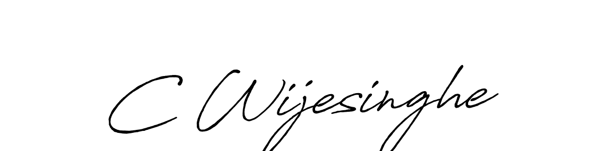 You should practise on your own different ways (Antro_Vectra_Bolder) to write your name (C Wijesinghe) in signature. don't let someone else do it for you. C Wijesinghe signature style 7 images and pictures png