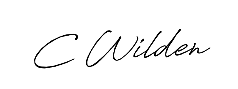 Also we have C Wilden name is the best signature style. Create professional handwritten signature collection using Antro_Vectra_Bolder autograph style. C Wilden signature style 7 images and pictures png