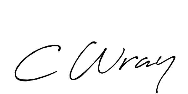 C Wray stylish signature style. Best Handwritten Sign (Antro_Vectra_Bolder) for my name. Handwritten Signature Collection Ideas for my name C Wray. C Wray signature style 7 images and pictures png