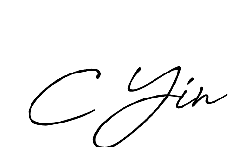 You should practise on your own different ways (Antro_Vectra_Bolder) to write your name (C Yin) in signature. don't let someone else do it for you. C Yin signature style 7 images and pictures png