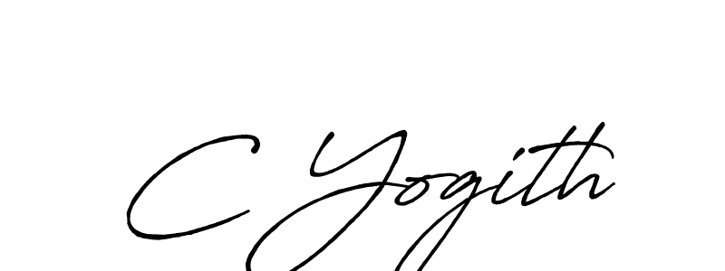 Design your own signature with our free online signature maker. With this signature software, you can create a handwritten (Antro_Vectra_Bolder) signature for name C Yogith. C Yogith signature style 7 images and pictures png