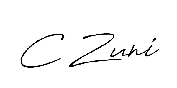 Also You can easily find your signature by using the search form. We will create C Zuni name handwritten signature images for you free of cost using Antro_Vectra_Bolder sign style. C Zuni signature style 7 images and pictures png