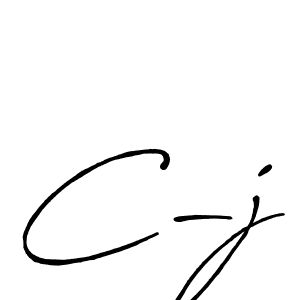 How to make C-j name signature. Use Antro_Vectra_Bolder style for creating short signs online. This is the latest handwritten sign. C-j signature style 7 images and pictures png