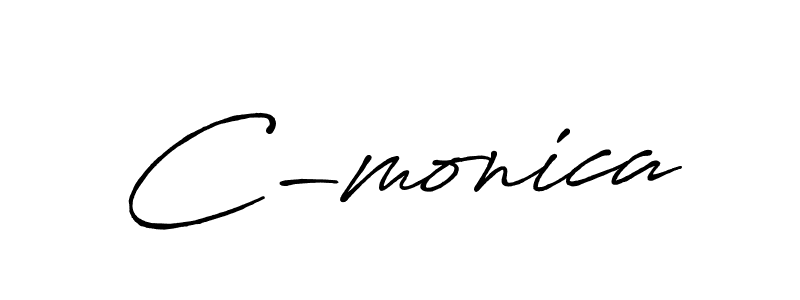 Use a signature maker to create a handwritten signature online. With this signature software, you can design (Antro_Vectra_Bolder) your own signature for name C-monica. C-monica signature style 7 images and pictures png