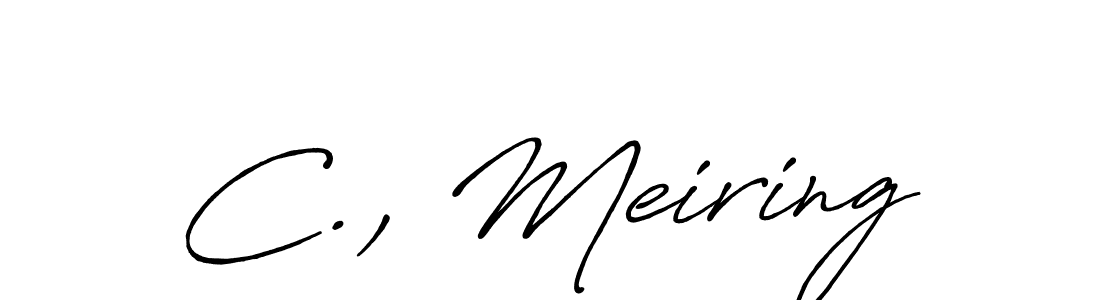 The best way (Antro_Vectra_Bolder) to make a short signature is to pick only two or three words in your name. The name C., Meiring include a total of six letters. For converting this name. C., Meiring signature style 7 images and pictures png