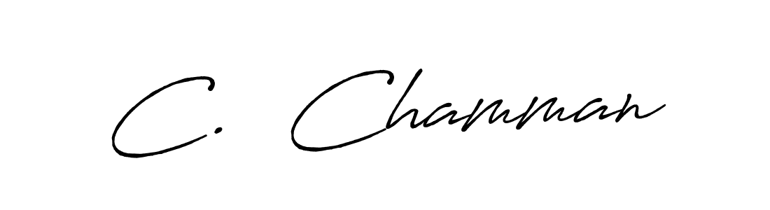 Use a signature maker to create a handwritten signature online. With this signature software, you can design (Antro_Vectra_Bolder) your own signature for name C.  Chamman. C.  Chamman signature style 7 images and pictures png