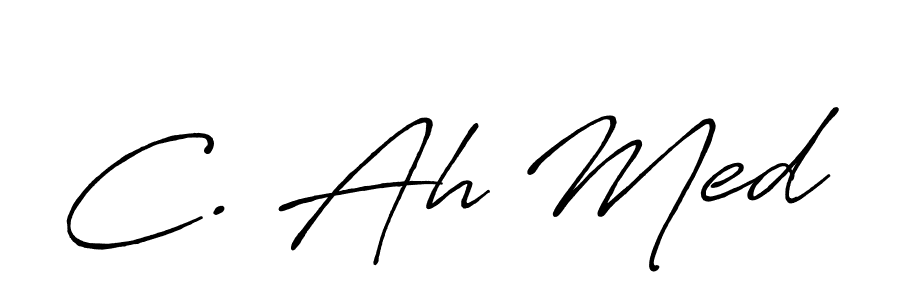 How to make C. Ah Med name signature. Use Antro_Vectra_Bolder style for creating short signs online. This is the latest handwritten sign. C. Ah Med signature style 7 images and pictures png