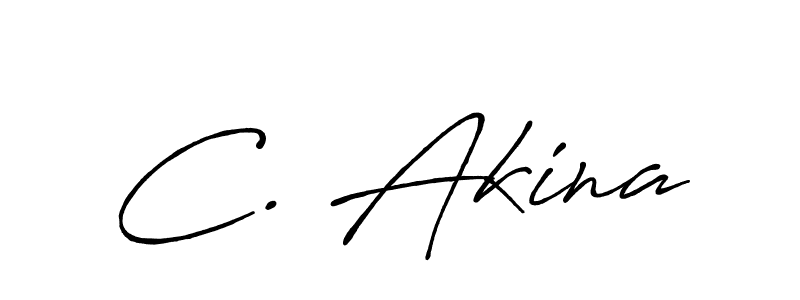 How to make C. Akina signature? Antro_Vectra_Bolder is a professional autograph style. Create handwritten signature for C. Akina name. C. Akina signature style 7 images and pictures png