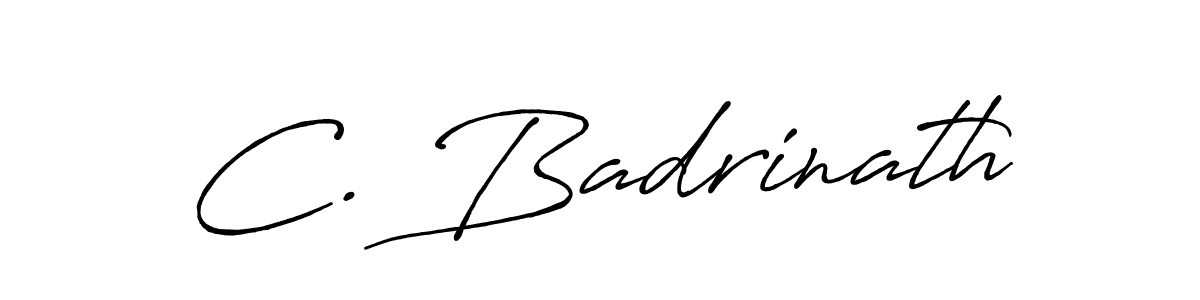 Make a beautiful signature design for name C. Badrinath. With this signature (Antro_Vectra_Bolder) style, you can create a handwritten signature for free. C. Badrinath signature style 7 images and pictures png