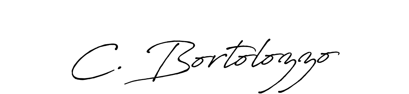 Make a beautiful signature design for name C. Bortolozzo. With this signature (Antro_Vectra_Bolder) style, you can create a handwritten signature for free. C. Bortolozzo signature style 7 images and pictures png