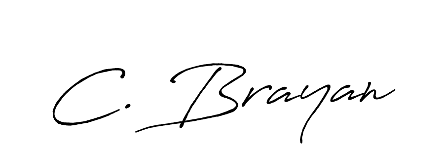 How to make C. Brayan name signature. Use Antro_Vectra_Bolder style for creating short signs online. This is the latest handwritten sign. C. Brayan signature style 7 images and pictures png