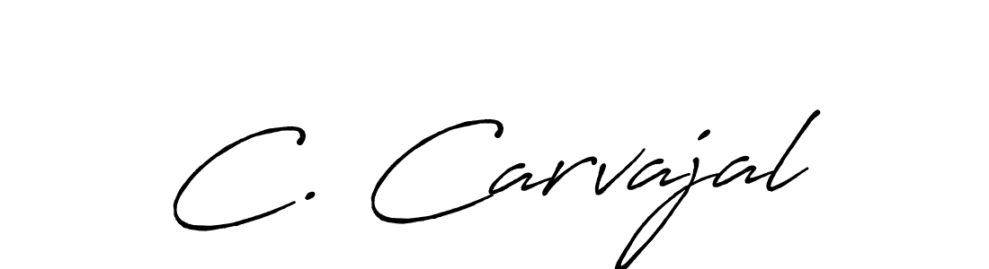 C. Carvajal stylish signature style. Best Handwritten Sign (Antro_Vectra_Bolder) for my name. Handwritten Signature Collection Ideas for my name C. Carvajal. C. Carvajal signature style 7 images and pictures png