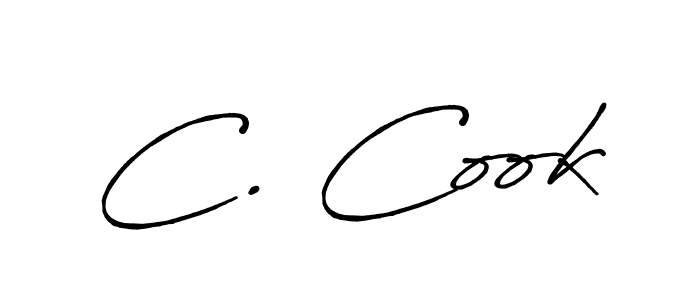 The best way (Antro_Vectra_Bolder) to make a short signature is to pick only two or three words in your name. The name C. Cook include a total of six letters. For converting this name. C. Cook signature style 7 images and pictures png