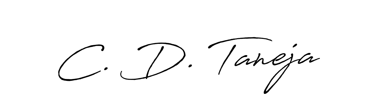 Antro_Vectra_Bolder is a professional signature style that is perfect for those who want to add a touch of class to their signature. It is also a great choice for those who want to make their signature more unique. Get C. D. Taneja name to fancy signature for free. C. D. Taneja signature style 7 images and pictures png