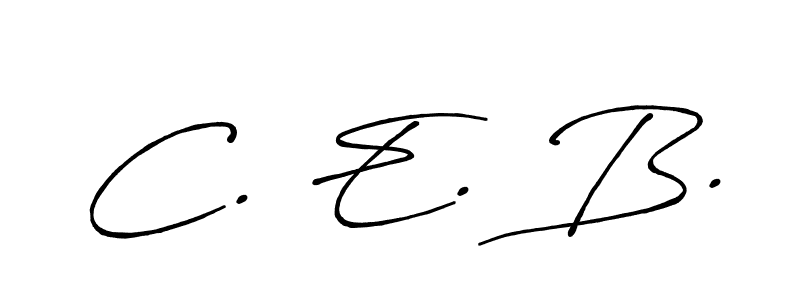 Design your own signature with our free online signature maker. With this signature software, you can create a handwritten (Antro_Vectra_Bolder) signature for name C. E. B.. C. E. B. signature style 7 images and pictures png