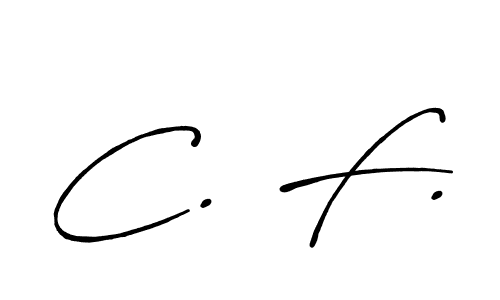 Design your own signature with our free online signature maker. With this signature software, you can create a handwritten (Antro_Vectra_Bolder) signature for name C. F.. C. F. signature style 7 images and pictures png