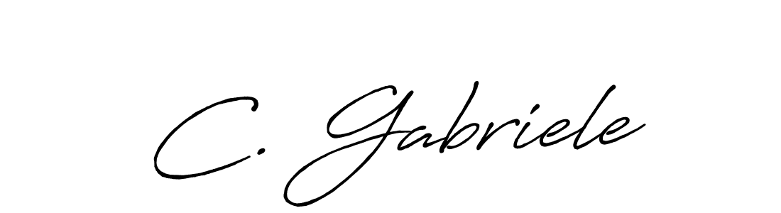 Create a beautiful signature design for name C. Gabriele. With this signature (Antro_Vectra_Bolder) fonts, you can make a handwritten signature for free. C. Gabriele signature style 7 images and pictures png
