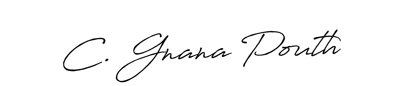 Similarly Antro_Vectra_Bolder is the best handwritten signature design. Signature creator online .You can use it as an online autograph creator for name C. Gnana Pouth. C. Gnana Pouth signature style 7 images and pictures png