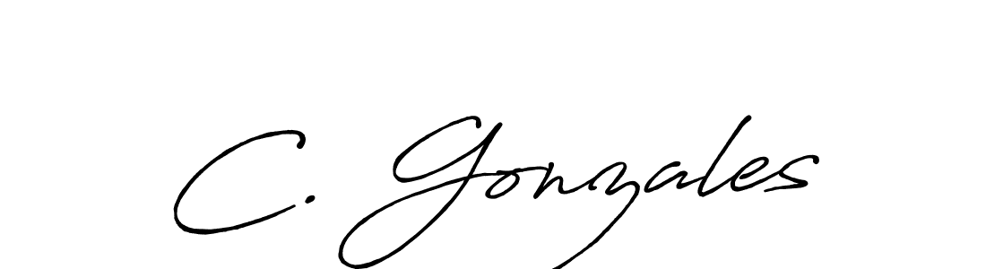 Design your own signature with our free online signature maker. With this signature software, you can create a handwritten (Antro_Vectra_Bolder) signature for name C. Gonzales. C. Gonzales signature style 7 images and pictures png