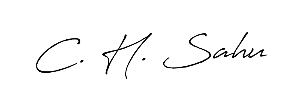 Create a beautiful signature design for name C. H. Sahu. With this signature (Antro_Vectra_Bolder) fonts, you can make a handwritten signature for free. C. H. Sahu signature style 7 images and pictures png