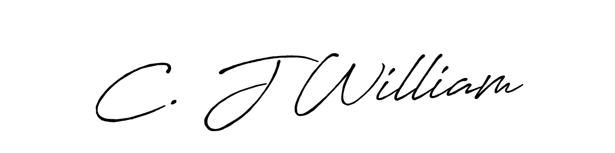if you are searching for the best signature style for your name C. J William. so please give up your signature search. here we have designed multiple signature styles  using Antro_Vectra_Bolder. C. J William signature style 7 images and pictures png