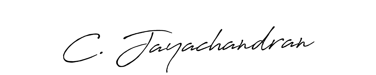 Design your own signature with our free online signature maker. With this signature software, you can create a handwritten (Antro_Vectra_Bolder) signature for name C. Jayachandran. C. Jayachandran signature style 7 images and pictures png