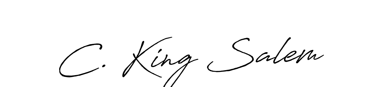 Design your own signature with our free online signature maker. With this signature software, you can create a handwritten (Antro_Vectra_Bolder) signature for name C. King Salem. C. King Salem signature style 7 images and pictures png