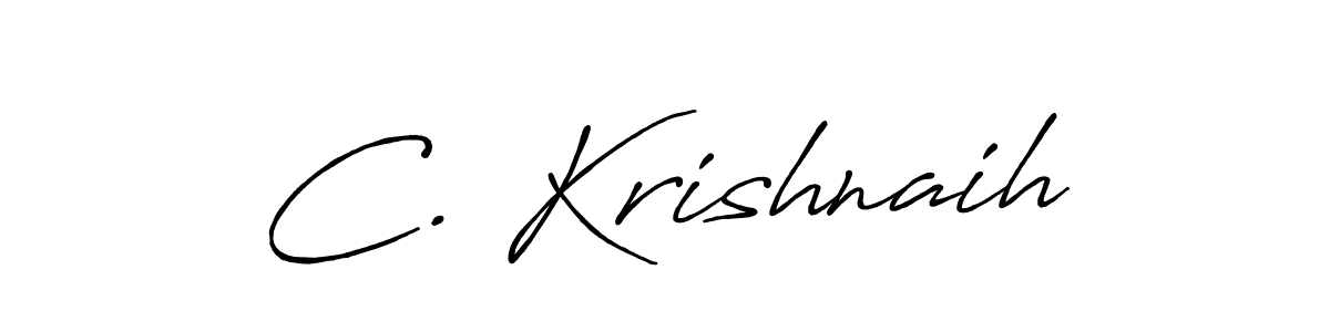 How to make C. Krishnaih name signature. Use Antro_Vectra_Bolder style for creating short signs online. This is the latest handwritten sign. C. Krishnaih signature style 7 images and pictures png