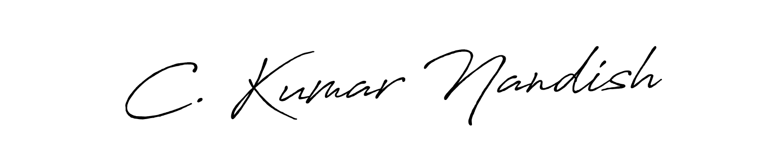 C. Kumar Nandish stylish signature style. Best Handwritten Sign (Antro_Vectra_Bolder) for my name. Handwritten Signature Collection Ideas for my name C. Kumar Nandish. C. Kumar Nandish signature style 7 images and pictures png