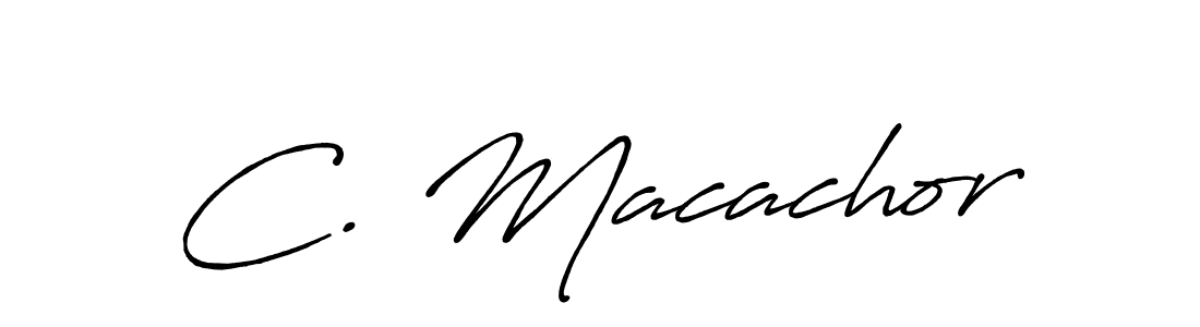 Design your own signature with our free online signature maker. With this signature software, you can create a handwritten (Antro_Vectra_Bolder) signature for name C. Macachor. C. Macachor signature style 7 images and pictures png