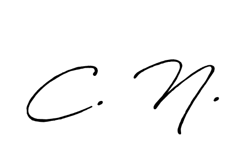 Similarly Antro_Vectra_Bolder is the best handwritten signature design. Signature creator online .You can use it as an online autograph creator for name C. N.. C. N. signature style 7 images and pictures png