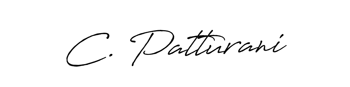 How to make C. Patturani name signature. Use Antro_Vectra_Bolder style for creating short signs online. This is the latest handwritten sign. C. Patturani signature style 7 images and pictures png