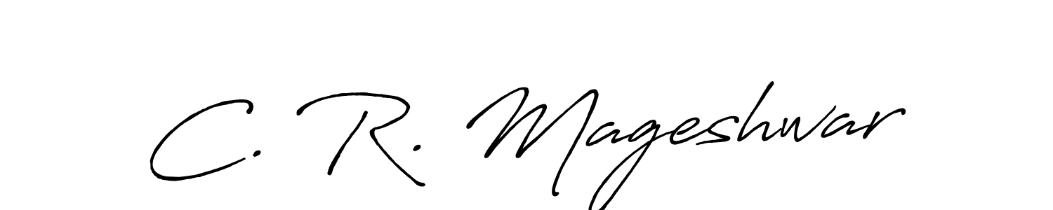 Antro_Vectra_Bolder is a professional signature style that is perfect for those who want to add a touch of class to their signature. It is also a great choice for those who want to make their signature more unique. Get C. R. Mageshwar name to fancy signature for free. C. R. Mageshwar signature style 7 images and pictures png