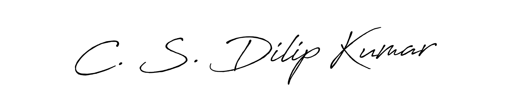 How to make C. S. Dilip Kumar name signature. Use Antro_Vectra_Bolder style for creating short signs online. This is the latest handwritten sign. C. S. Dilip Kumar signature style 7 images and pictures png