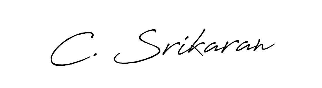 How to make C. Srikaran signature? Antro_Vectra_Bolder is a professional autograph style. Create handwritten signature for C. Srikaran name. C. Srikaran signature style 7 images and pictures png