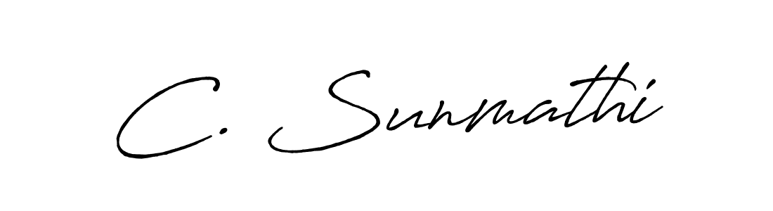 Also You can easily find your signature by using the search form. We will create C. Sunmathi name handwritten signature images for you free of cost using Antro_Vectra_Bolder sign style. C. Sunmathi signature style 7 images and pictures png