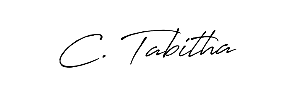 How to make C. Tabitha name signature. Use Antro_Vectra_Bolder style for creating short signs online. This is the latest handwritten sign. C. Tabitha signature style 7 images and pictures png