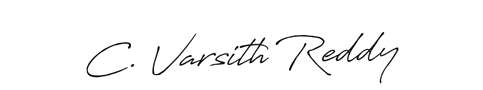 Make a beautiful signature design for name C. Varsith Reddy. With this signature (Antro_Vectra_Bolder) style, you can create a handwritten signature for free. C. Varsith Reddy signature style 7 images and pictures png