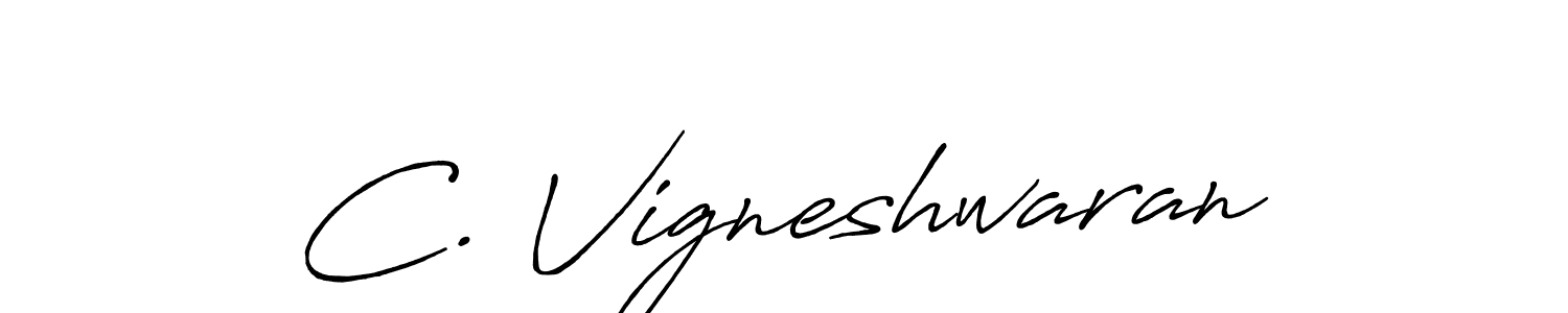 How to make C. Vigneshwaran signature? Antro_Vectra_Bolder is a professional autograph style. Create handwritten signature for C. Vigneshwaran name. C. Vigneshwaran signature style 7 images and pictures png