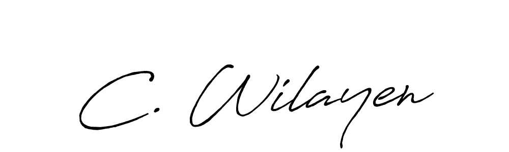 Also we have C. Wilayen name is the best signature style. Create professional handwritten signature collection using Antro_Vectra_Bolder autograph style. C. Wilayen signature style 7 images and pictures png