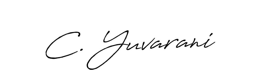 The best way (Antro_Vectra_Bolder) to make a short signature is to pick only two or three words in your name. The name C. Yuvarani include a total of six letters. For converting this name. C. Yuvarani signature style 7 images and pictures png